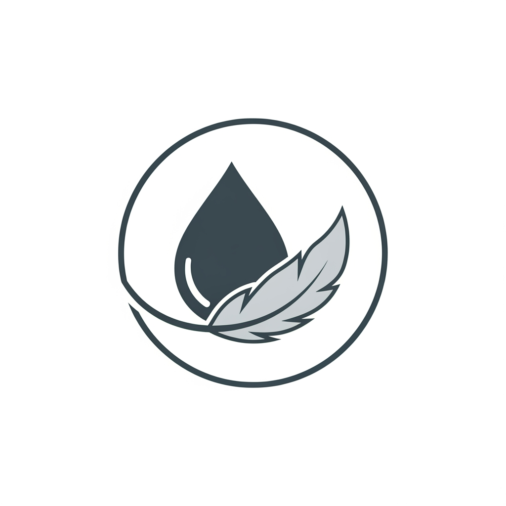 AI Design for A sophisticated and minimalist logo for a premium housekeeping and chemical supply. The design features clean geometric lines and elegant typography, incorporating subtle, stylized motifs of cleanliness or liquid droplets to evoke a professional and trustworthy aesthetic. don't use letters just design a logo