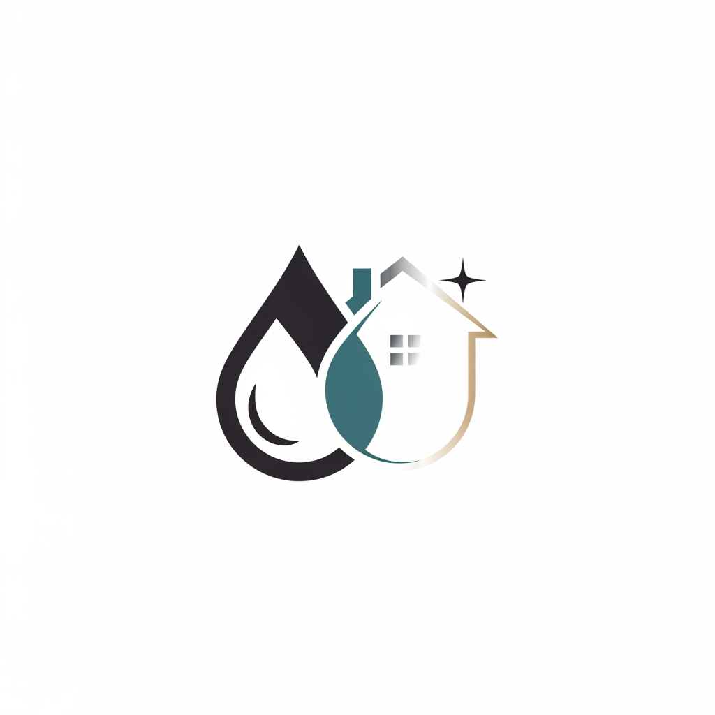 AI Design for A sophisticated and minimalist logo for a premium housekeeping and chemical supply. The design features clean geometric lines and elegant typography, incorporating subtle, stylized motifs of cleanliness or liquid droplets to evoke a professional and trustworthy aesthetic. don't use letters just design a logo