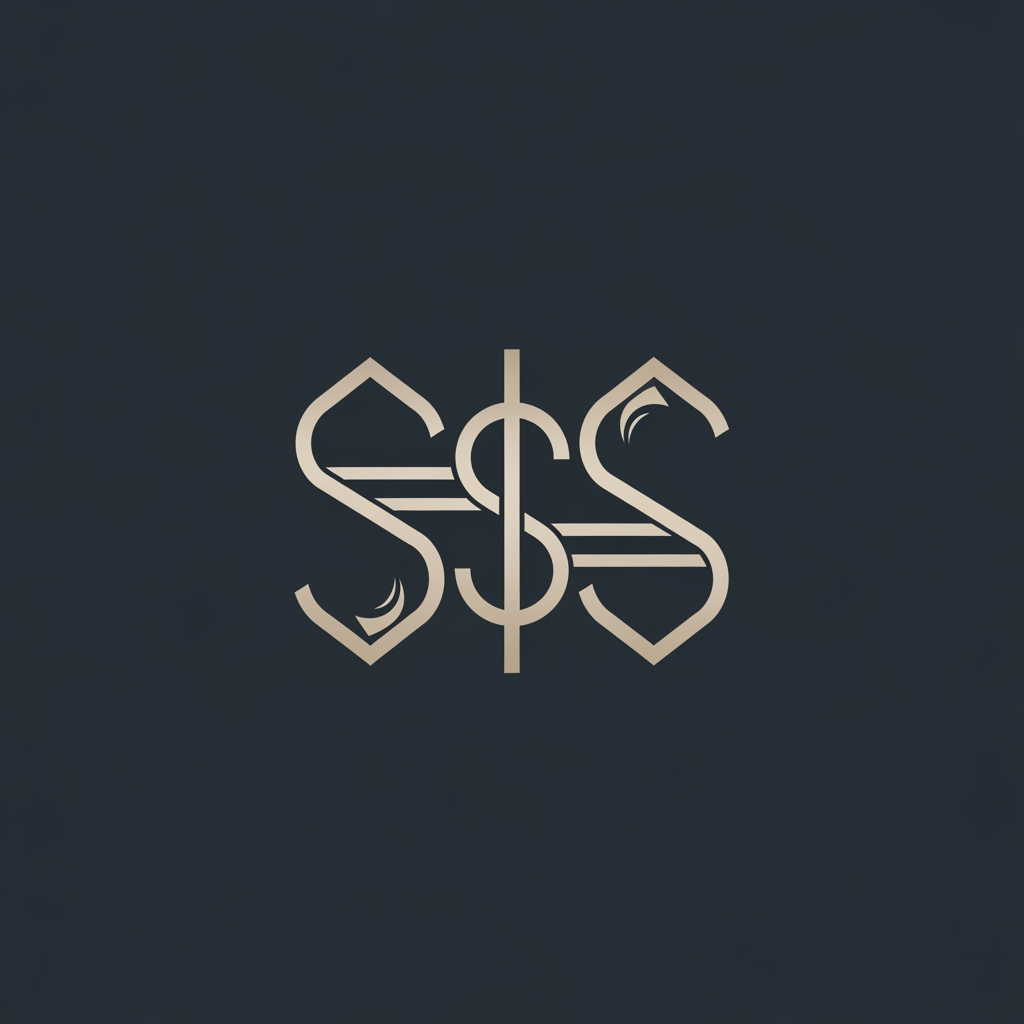 AI Design for A sophisticated and minimalist logo for a premium housekeeping and chemical supply. The design features clean geometric lines and elegant typography, incorporating subtle, stylized to evoke a professional and trustworthy aesthetic and elegent. don't use letters just design a logo with 'S$S' on it