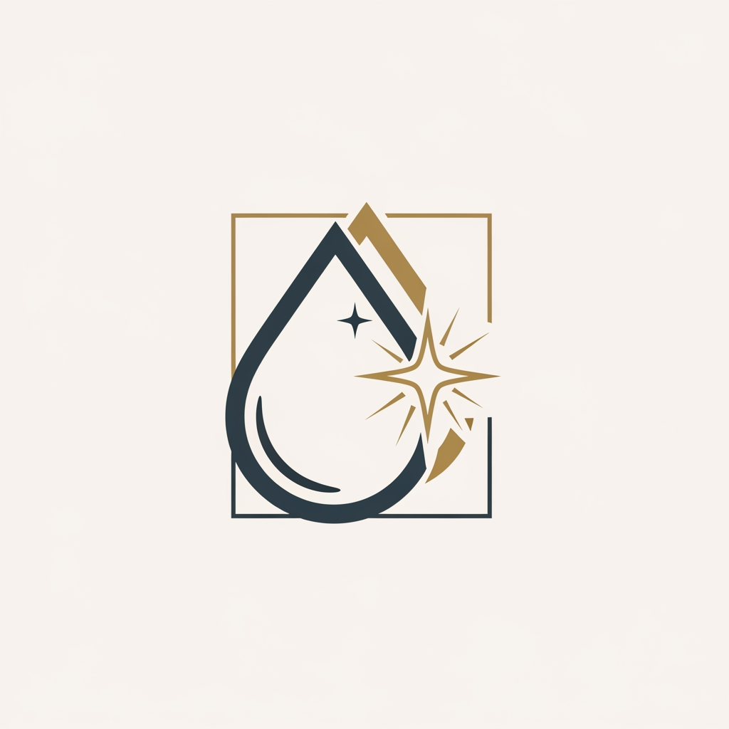 AI Design for A sophisticated and minimalist logo for a premium housekeeping and chemical supply. The design features clean geometric lines and elegant typography, incorporating subtle, stylized to evoke a professional and trustworthy aesthetic. don't use letters just design a logo