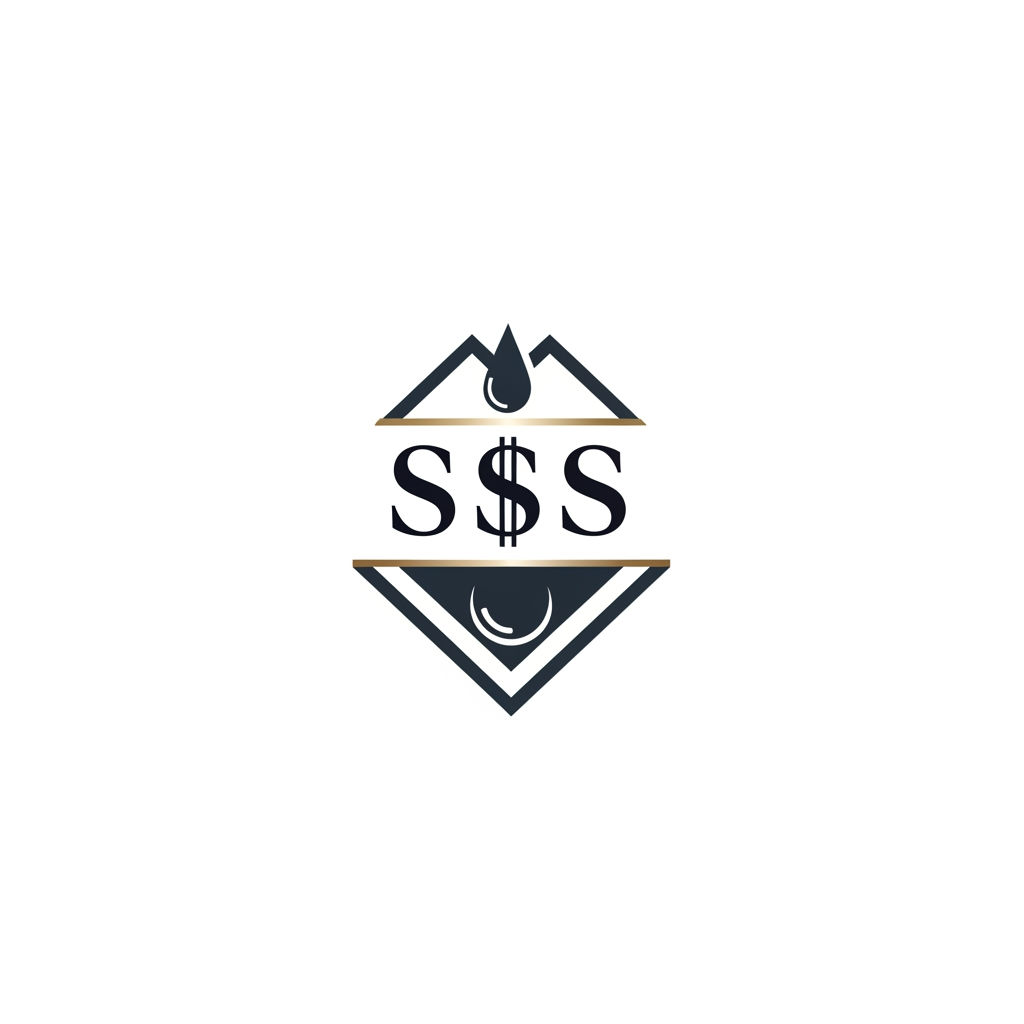 AI Design for A sophisticated and minimalist logo for a premium housekeeping and chemical supply. The design features clean geometric lines and elegant typography, incorporating subtle, stylized to evoke a professional and trustworthy aesthetic and elegent. don't use letters just design a logo with 'S$S' on it