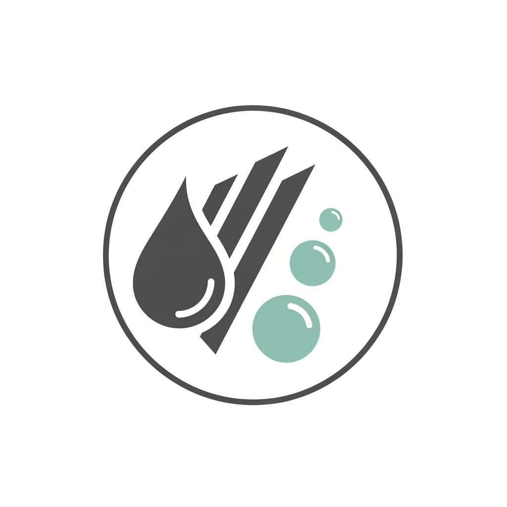 AI Design for A sophisticated and minimalist logo for a premium housekeeping and chemical supply. The design features clean geometric lines and elegant typography, incorporating subtle, stylized motifs of cleanliness or liquid droplets to evoke a professional and trustworthy aesthetic. don't use letters just design a logo