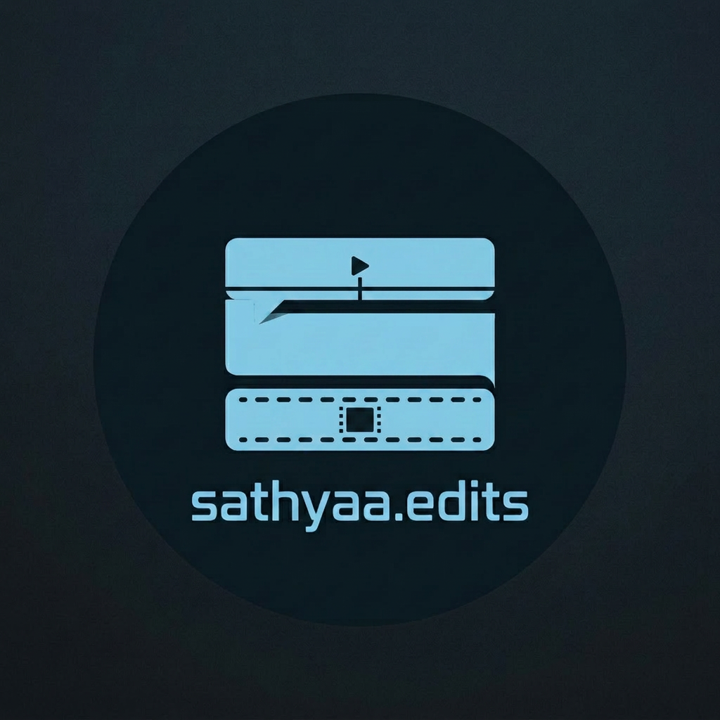 AI Design for the logo should be in this style and i want to design it for my video editing page in instagram and the page name is sathyaa.edits..can we add some samll elements like timeline or something related to editing in the logo..should be minimal elements
