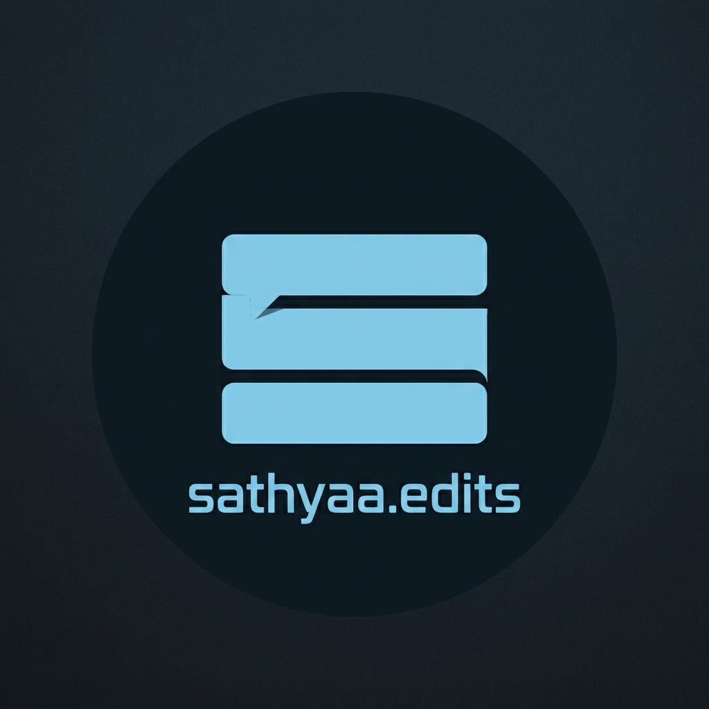AI Design for the logo should be in this style and i want to design it for my video editing page in instagram and the page name is sathyaa.edits