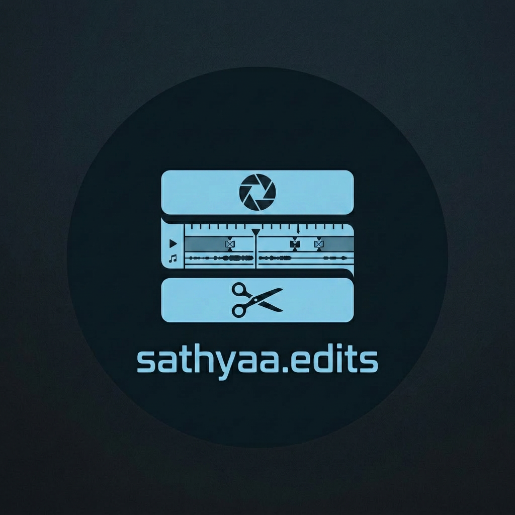 AI Design for the logo should be in this style and i want to design it for my video editing page in instagram and the page name is sathyaa.edits..can we add some samll elements like timeline or something related to editing in the logo..