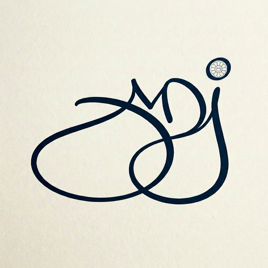 AI Design for put this floer inside the dot of the i