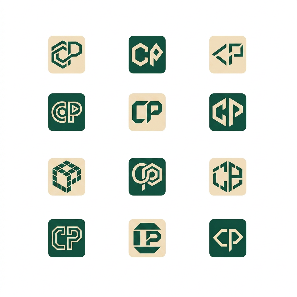 AI Design for me gusta el logo de la esquina inferior derecha. puedes crear 10 logos mas usando ese de inspiracion?