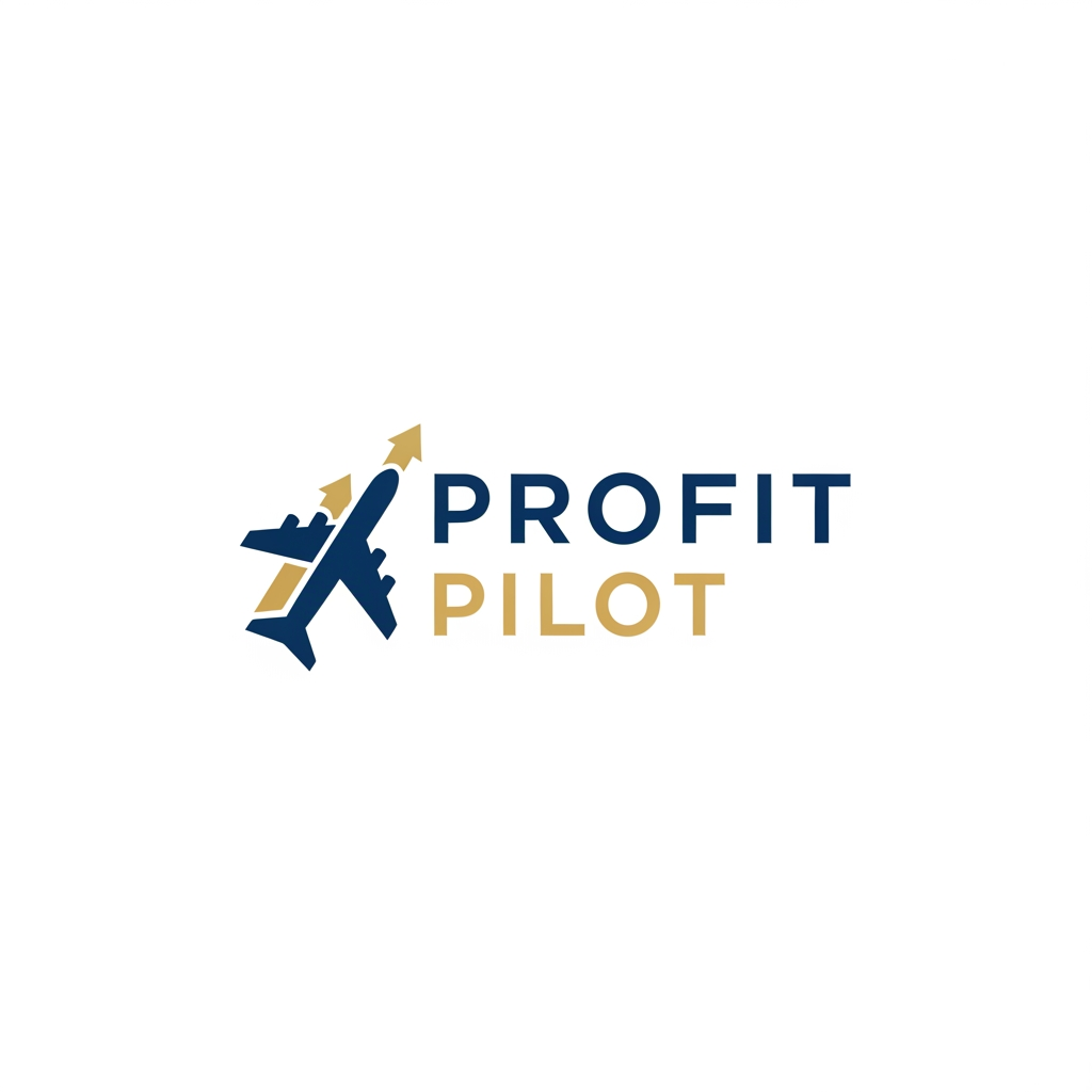 AI Design for give me some simple stylish logo in the name of profit pilot it is need to look like design
