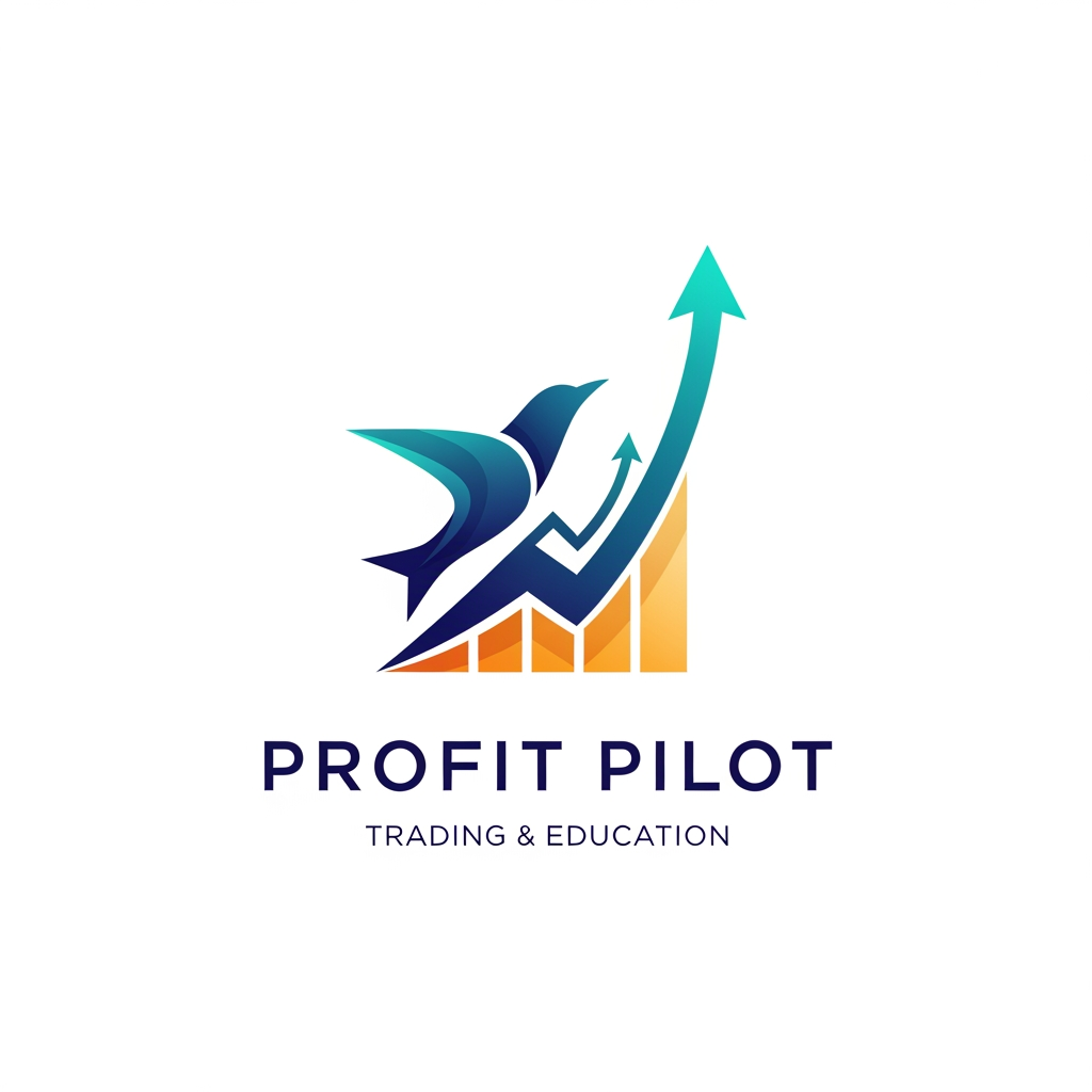 AI Design for help me to create logo in the name of profit pilot which is used for trading business and education
