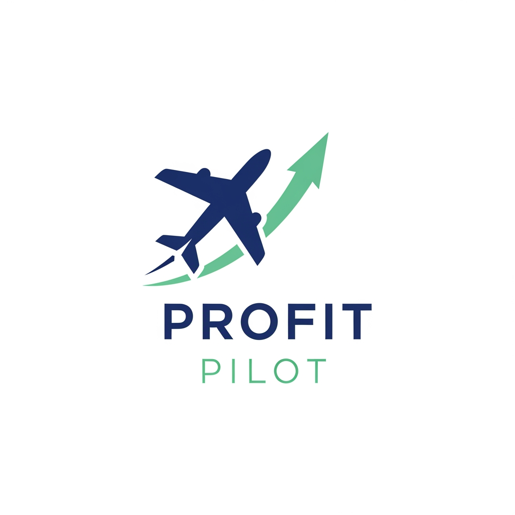 AI Design for give me some simple stylish logo in the name of profit pilot it is need to look like design