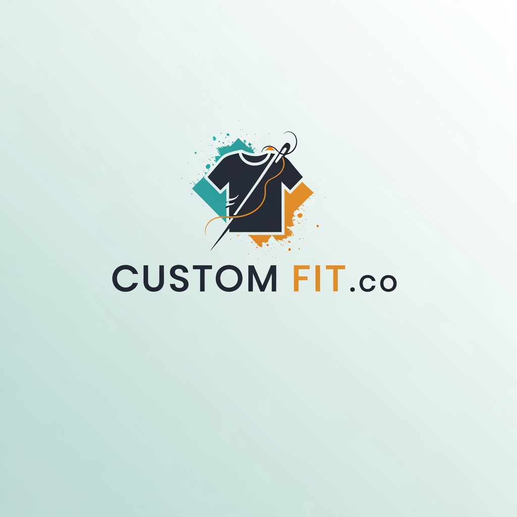 AI Design for create a stunning stylish , trendy ,unique vibe giving logo , for my customized t shirt printing business named "Custom Fit.co"