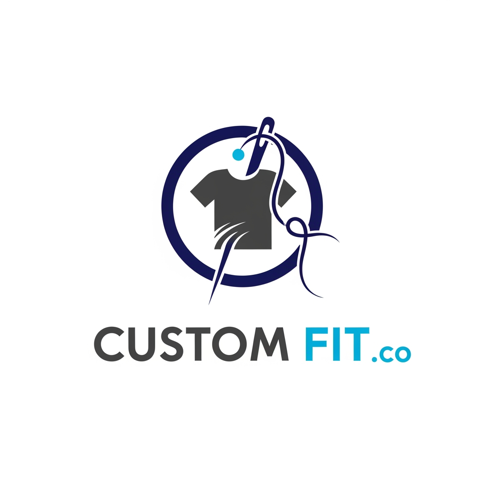 AI Design for create a stunning stylish , trendy ,unique vibe giving logo , for my customized t shirt printing business named "Custom Fit.co"