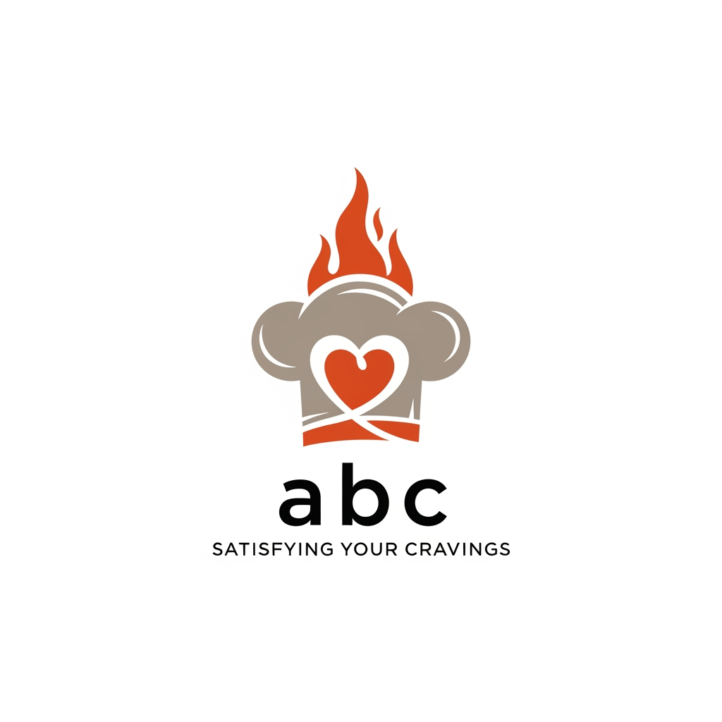 AI Design for Create a logo for a restaurant named abc which displays hunger for customers through their delicious menus and empathy.