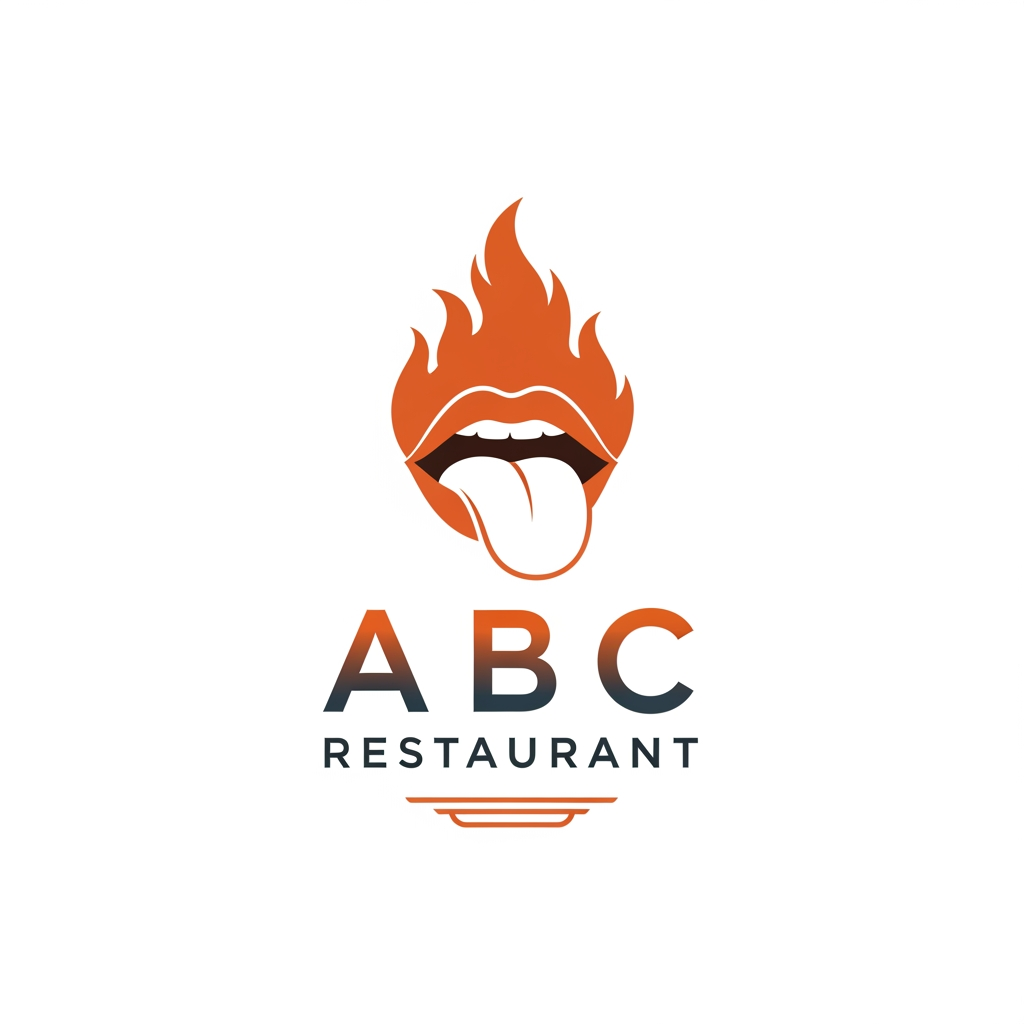 AI Design for Create a logo for a restaurant named abc which displays hunger for customers through their delicious menus . Should be an disciplined one
