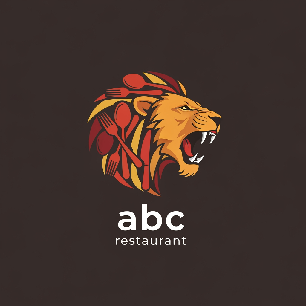 AI Design for Create a logo for a restaurant named abc which displays hunger for customers through their delicious menus . Should be an disciplined one