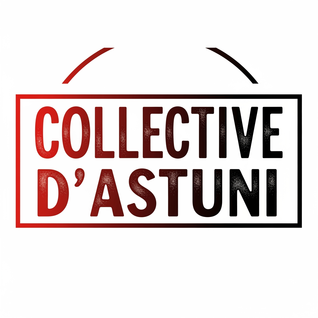 AI Design for creami un logo adatto per abiti,borse ecc... con scritto COLLECTIVE DAstuni di colore rosso sfumato nel nero con una tipologia di carattere particolare