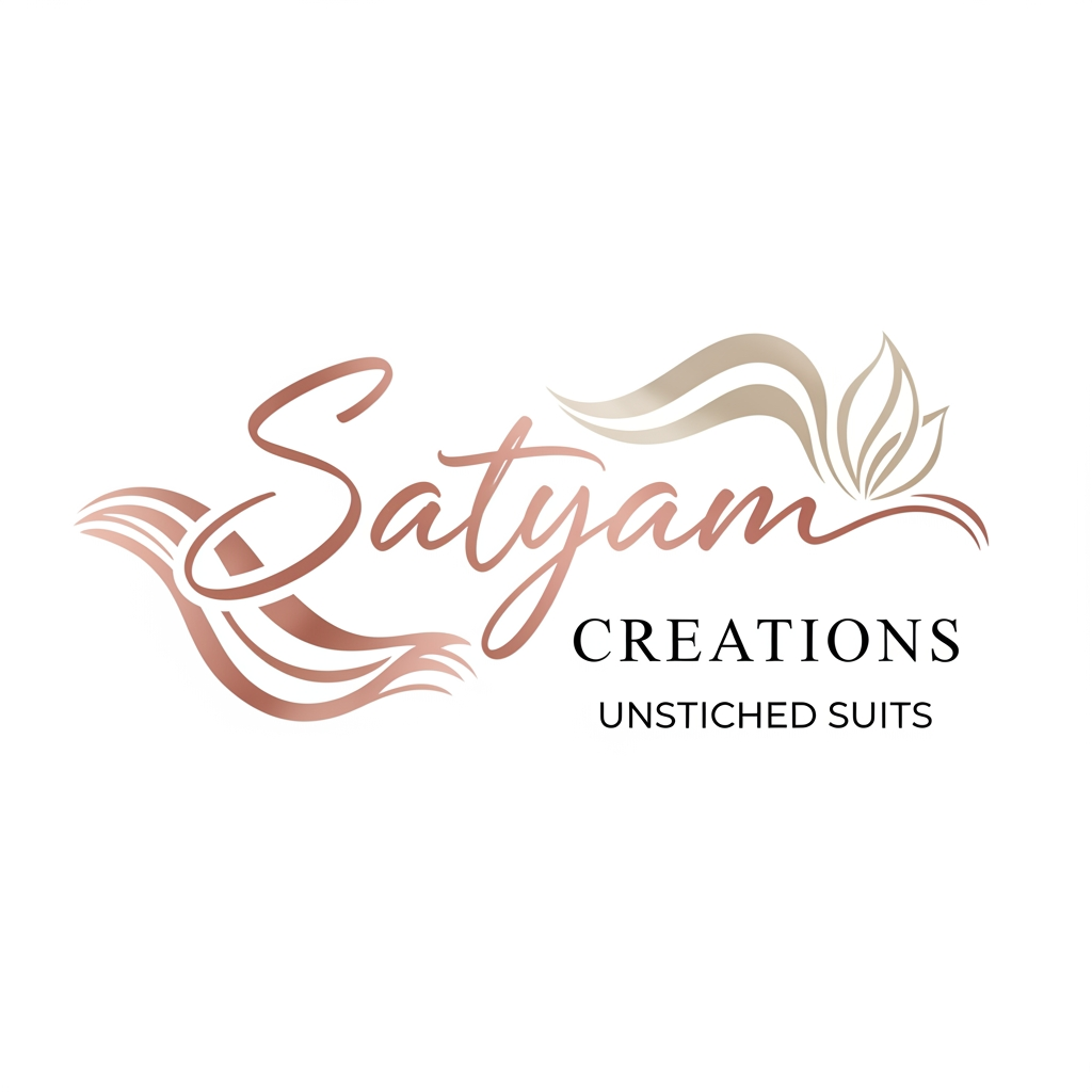 AI Design for want a attractive yet elegant and soft look logo for my clothing business as we are dealing in unstiched suits and our brand name is satyam creations