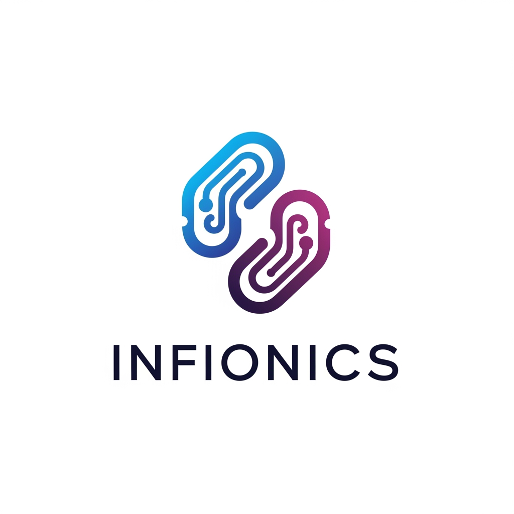 AI Design for please design me a logo for my company named "INFIONICS" which is a digital agency, where we provide marketing solutions along with AI services. do not include ai in logo