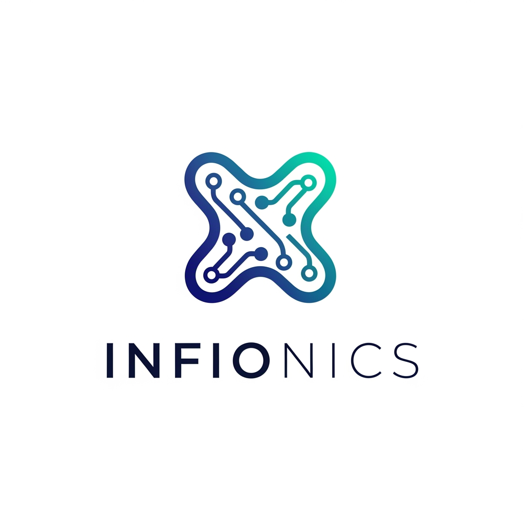 AI Design for please design me a logo for my company named "INFIONICS" which is a digital agency, where we provide marketing solutions along with AI services. do not include ai in logo