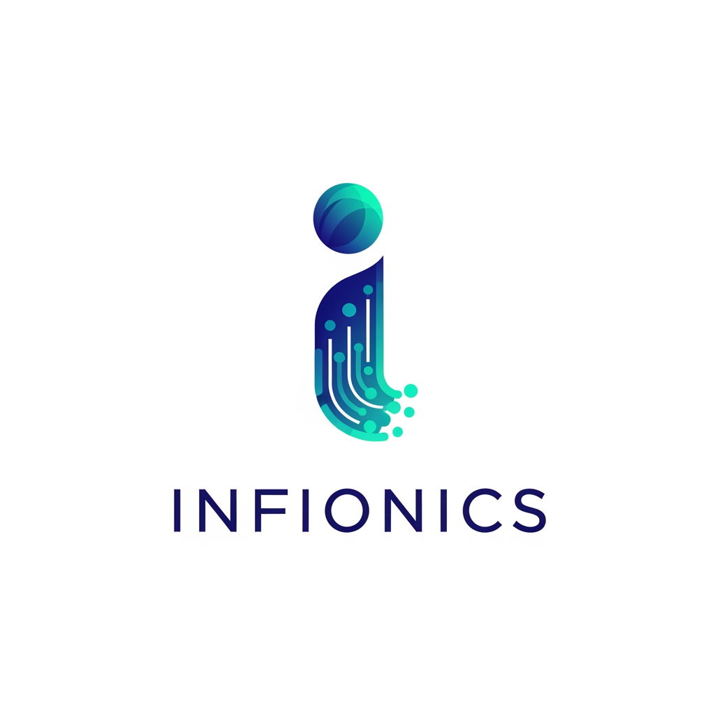 AI Design for please design me a logo for my company named "INFIONICS" which is a digital agency, where we provide marketing solutions along with AI services. do not include ai in logo