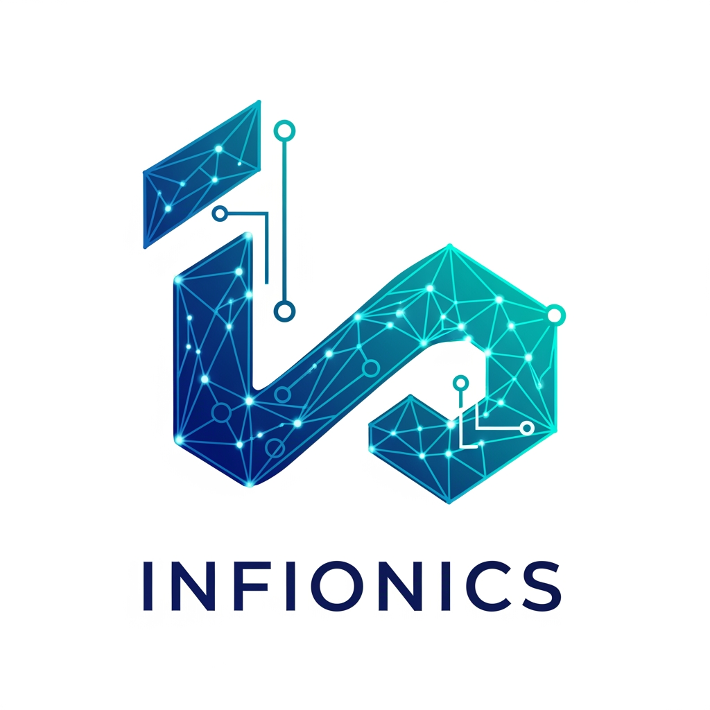 AI Design for please design me a logo for my company named "INFIONICS" which is a digital agency, where we provide marketing solutions along with AI services. do not include ai in logo. create only logo without writing company name infionics