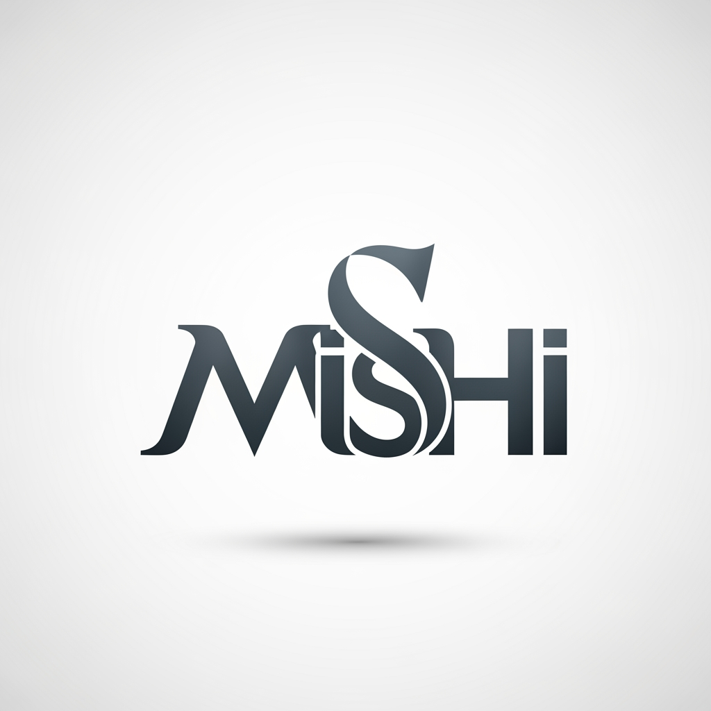 AI Design for use letters M, I, S, H, I to make a logo (combine them)