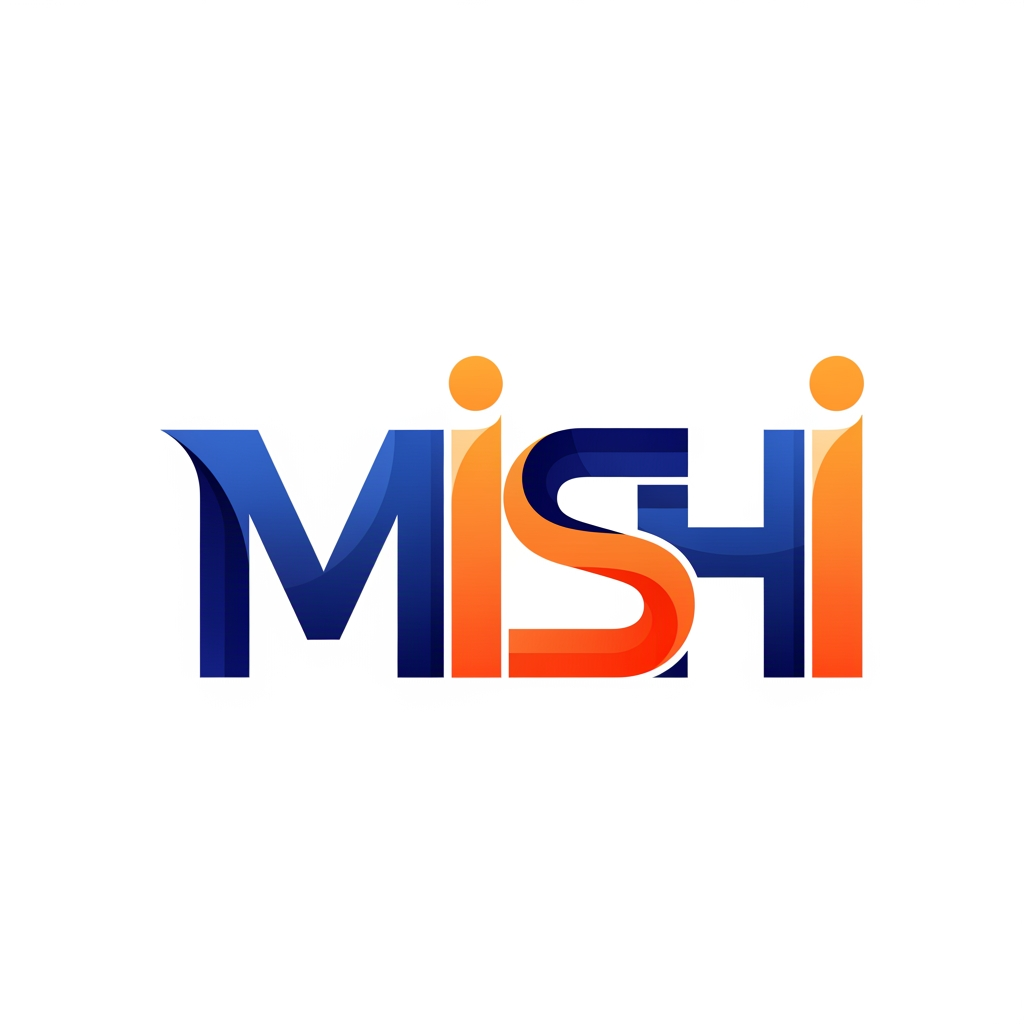 AI Design for use letters M, I, S, H, I to make a logo