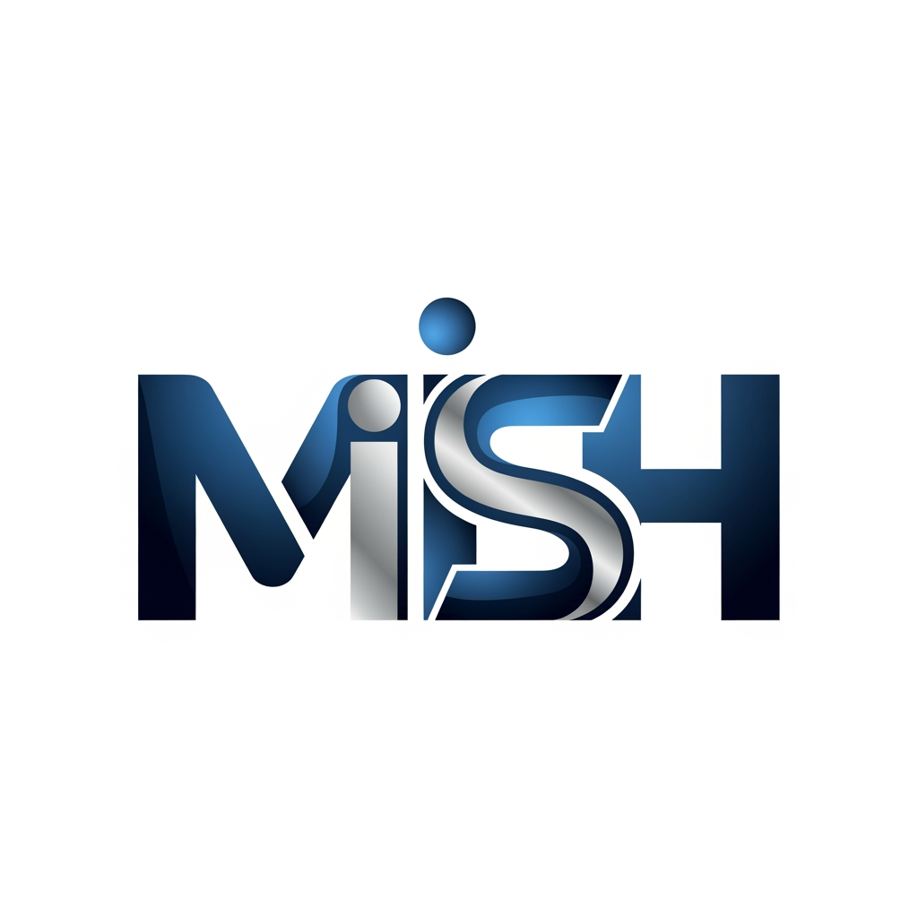 AI Design for use letters M, I, S, H, I to make a logo