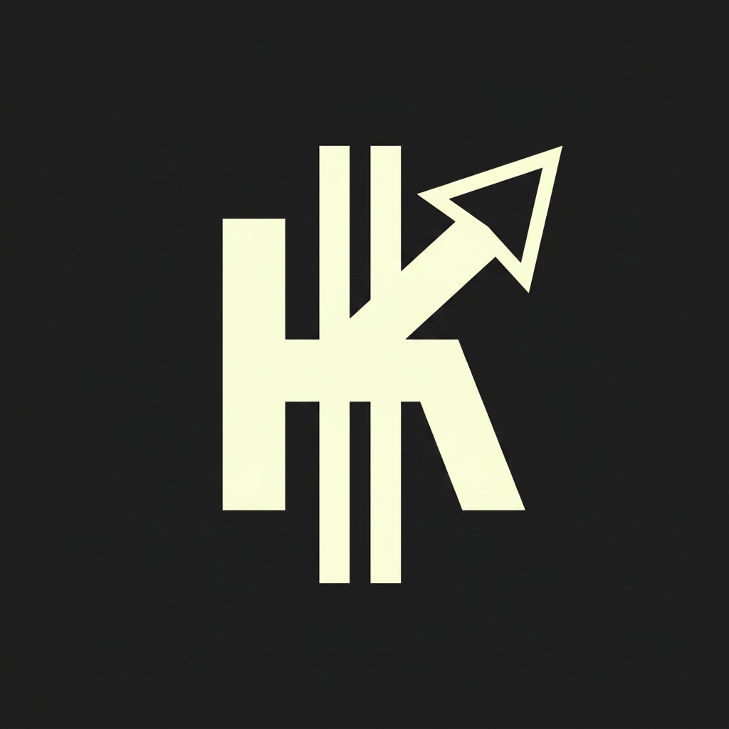 AI Design for надо придумать новый значок валюты для валюты KLiKоин для IT школы. значок должен быть простой, векторный. Не перегружен. на фото - фирменный шрифт. Сама стилистика школы - двухмерные, угловатые иконки. Значок должен быть похож на значок настоящей валюты. нужно, чтобы он отражал название и it направленность