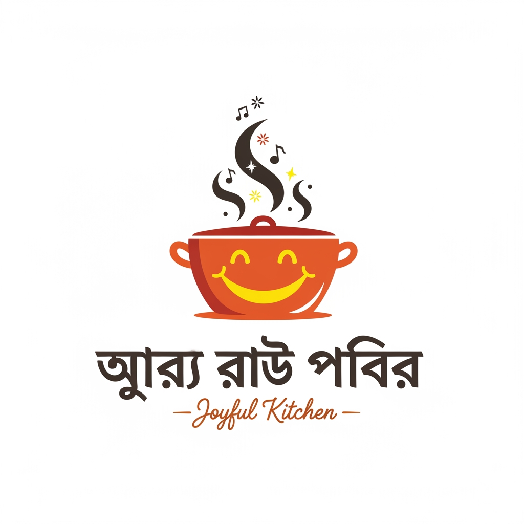 AI Design for creat a logo fior my food brand 'হাসি খুশির হেঁসেল"