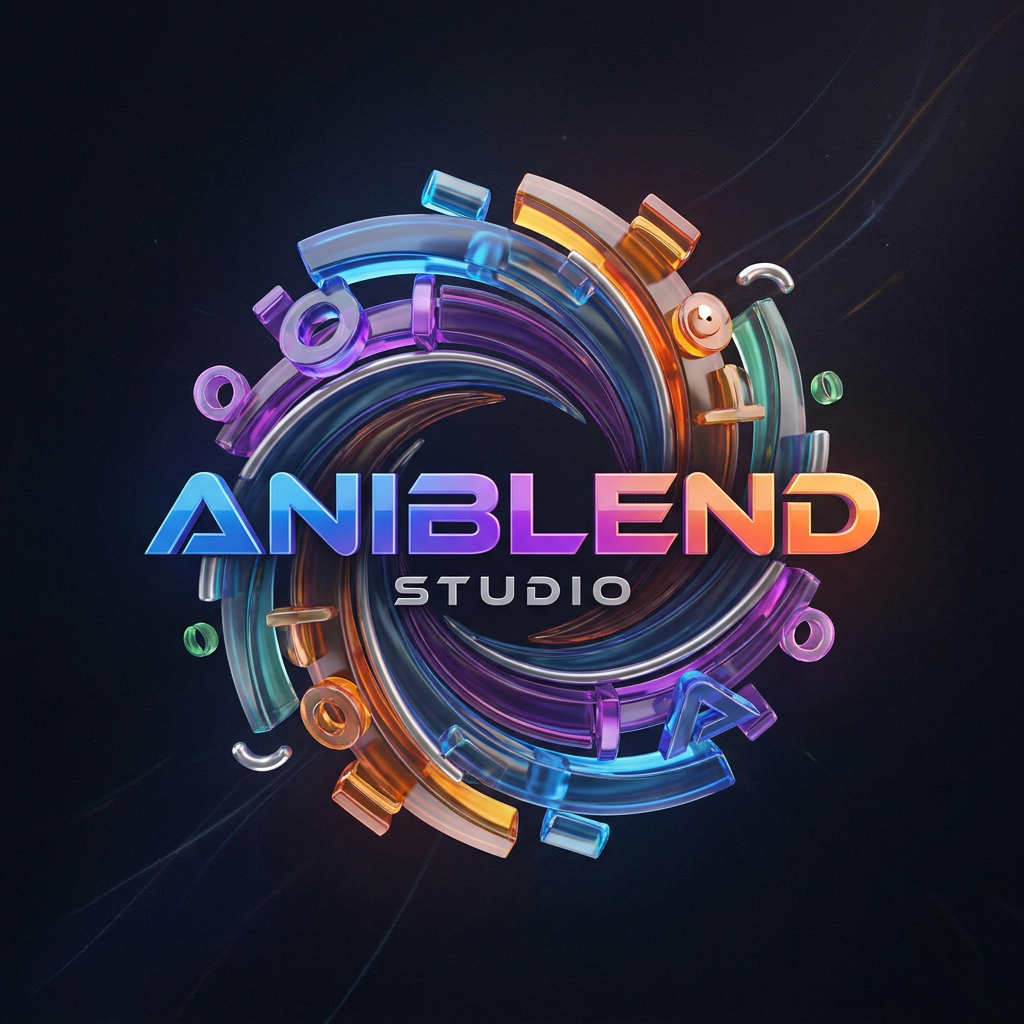 AI Design for logo for ANIBLEND Studio a 3D Animation Agency