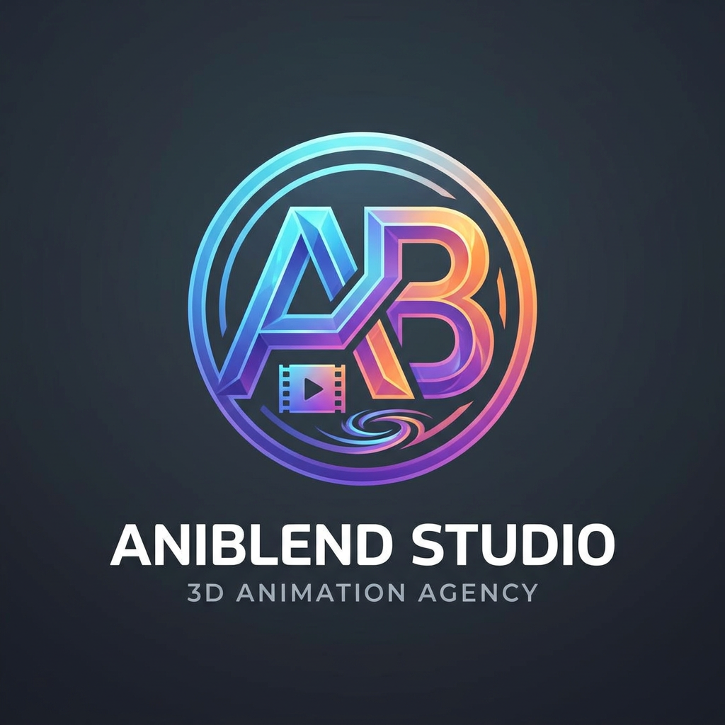 AI Design for logo for ANIBLEND Studio a 3D Animation Agency