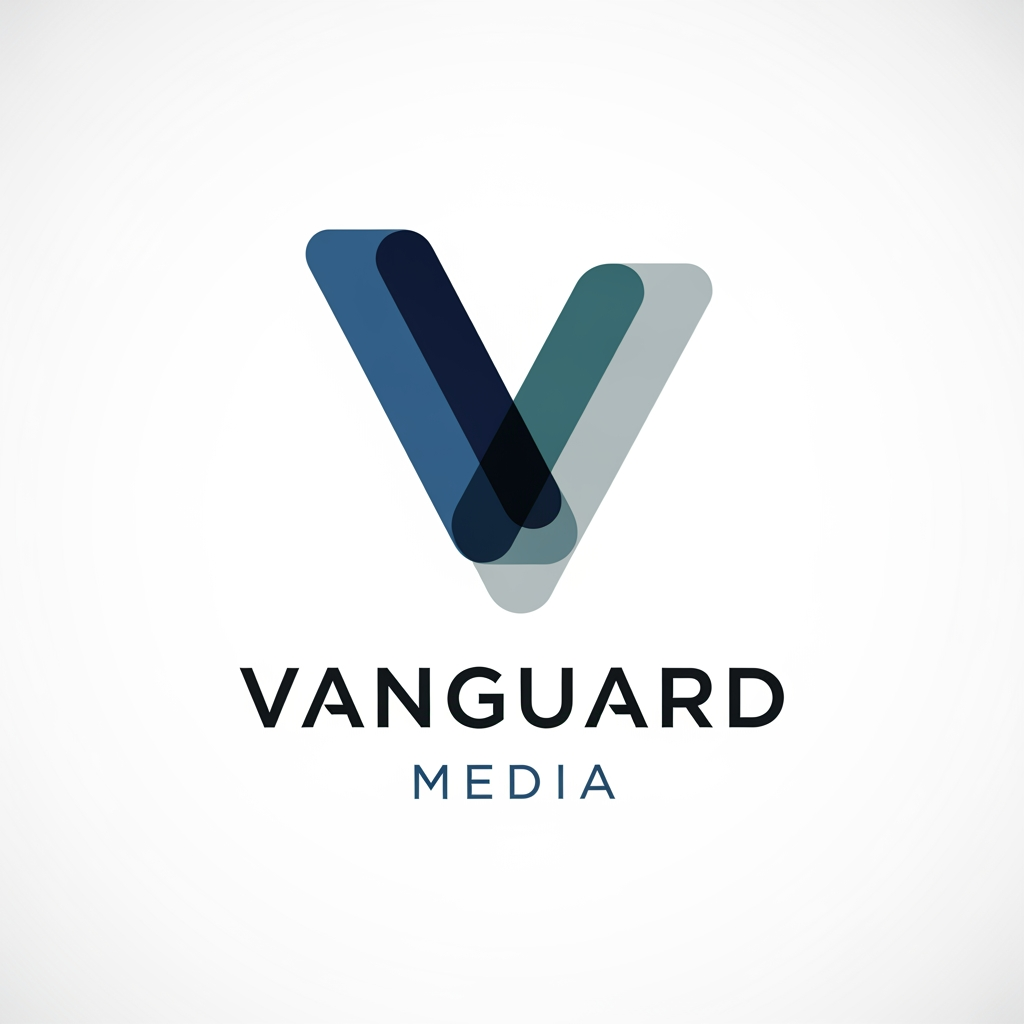 AI Design for simple vanguard media logo