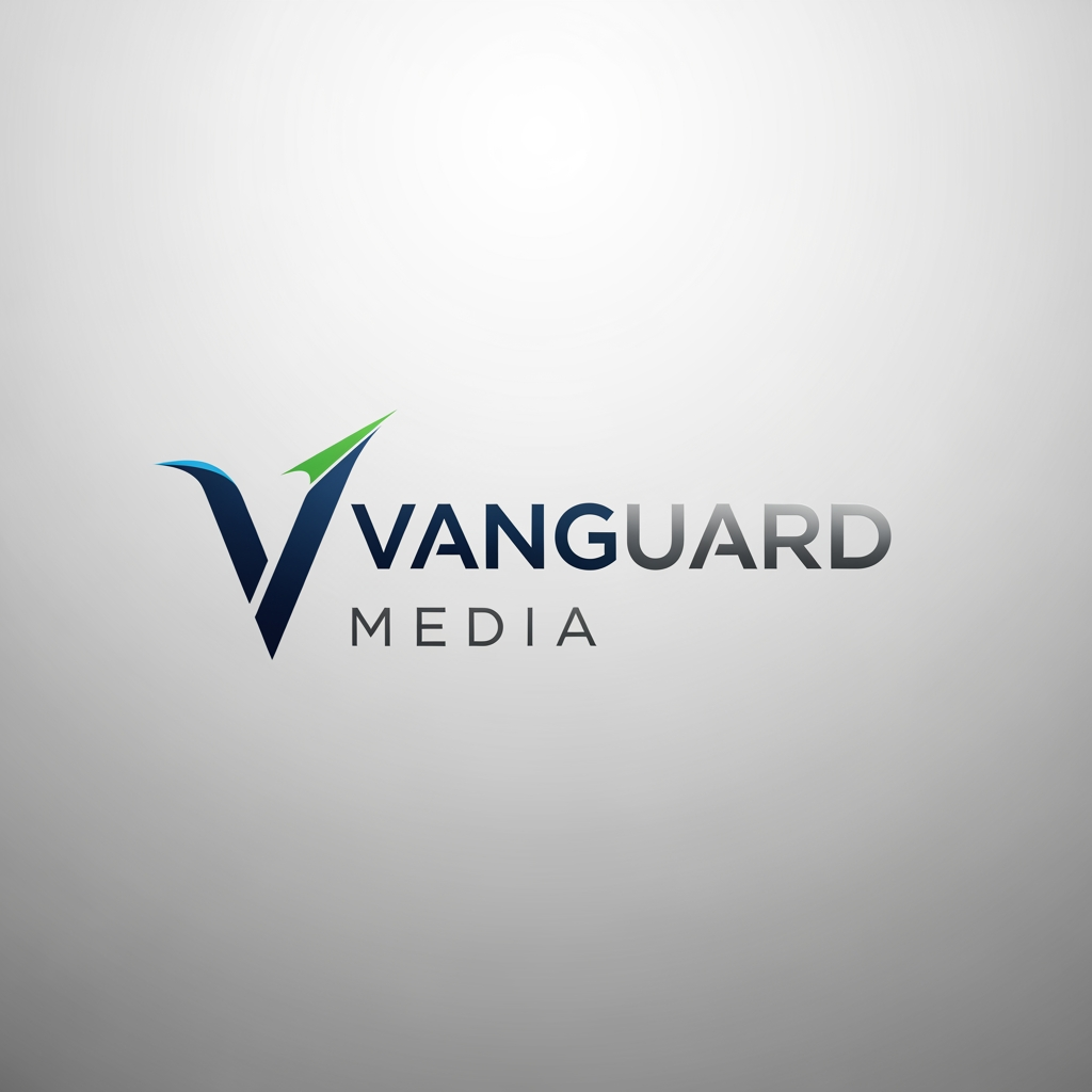 AI Design for simple vanguard media logo