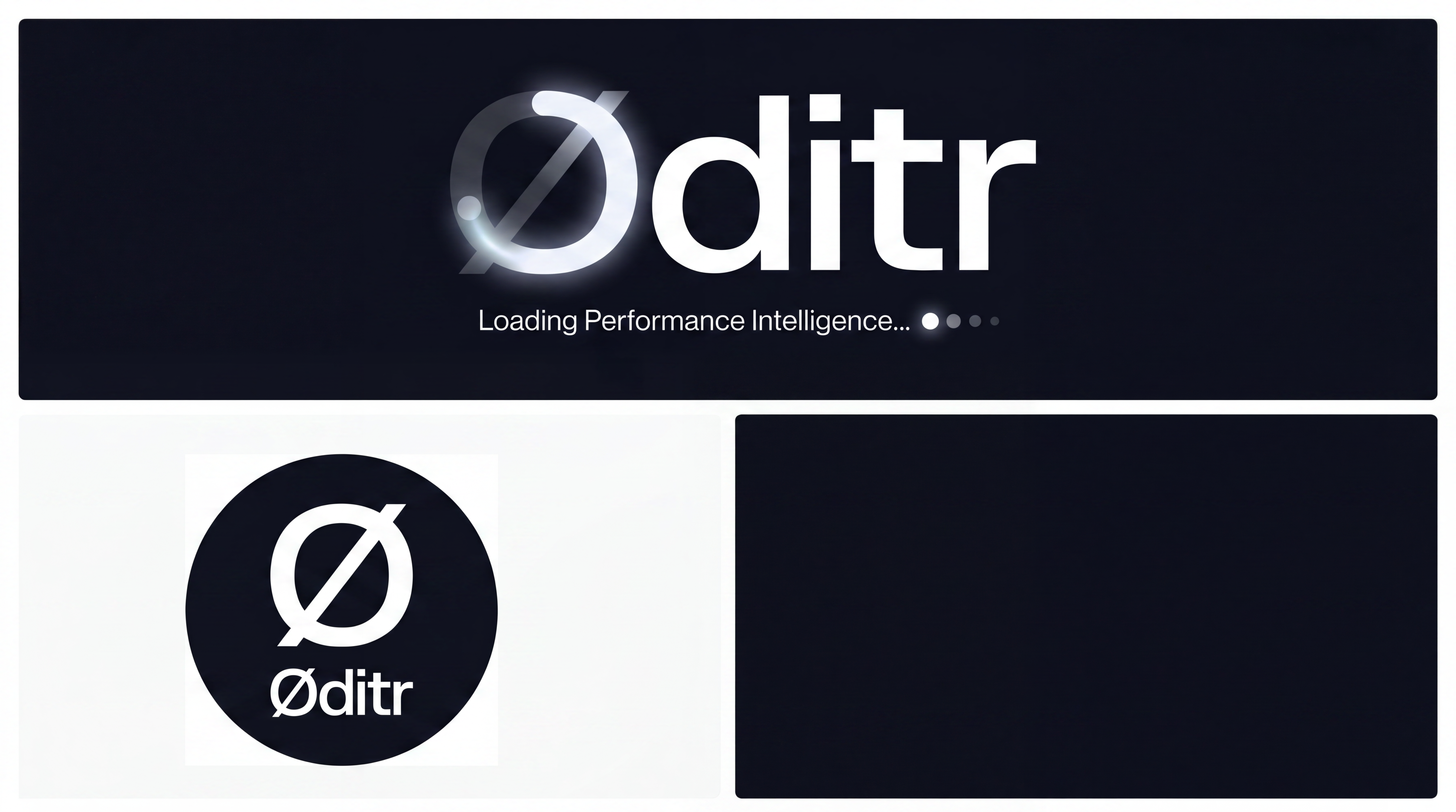 AI Design for I need to design an animated logo .
Company name- Øditr , the theme I've attached is from my own website .
Now I need logo for different type of places for example:
1. For the loading screen where the logo should be animated in a way best suites.
2. A stable one like a png for normal social media apps.
Use the theme attached and make a similar themed logo best suites..