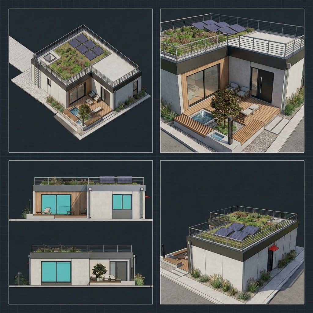 AI Design for jel mozes vako samo bez sprata i sa terasom