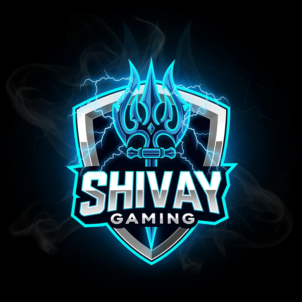 AI Design for Create a premium esports gaminYouTube Banner Prompt for "SHIVAY GAMING"
Create a professional YouTube gaming banner for "SHIVAY GAMING". Dark black and electric blue theme. A large glowing blue Trishul (trident) in the center with a crescent moon and mystical energy aura. Powerful lightning effects, smoke, and cinematic gaming atmosphere. The text "SHIVAY GAMING" should be bold, futuristic, and esports-style with a neon blue glow. Add subtle gaming elements such as a controller, keyboard, or gaming headset blended into the background. High-detail, modern, clean, premium YouTube channel art, 2560×1440 resolution, ultra-HD, professional gaming branding, blue and silver color palette.
Short Banner Text Ideas:
SHIVAY GAMING
Conquer Every Match
Play • Dominate • Repeat
Gaming with Power
Fearless Gameplay
Recommended Colors:
Electric Blue (#00BFFF)
Dark Black (#0A0A0A)
Silver (#C0C0C0)
YouTube Banner Size:
2560 × 1440 px
Keep important text/logo in the center safe area (1546 × 423 px)g logo for "SHIVAY GAMING". Feature a glowing blue Trishul (trident) as the central symbol, with a crescent moon behind it. Use a dark black background with electric blue lightning, mystical energy aura, and subtle smoke effects. Add bold futuristic esports-style typography for "SHIVAY GAMING". The design should look powerful, modern, clean, and professional for a YouTube gaming channel. High-detail vector style, sharp edges, 4K quality, gaming mascot logo, blue and silver color scheme. Design an aggressive esports logo for "SHIVAY GAMING" with a glowing neon-blue Trishul, fierce energy effects, lightning, dark background, bold 3D gaming text, modern esports shield, professional YouTube gaming branding, ultra-detailed vector artwork, blue and black theme, 4K.