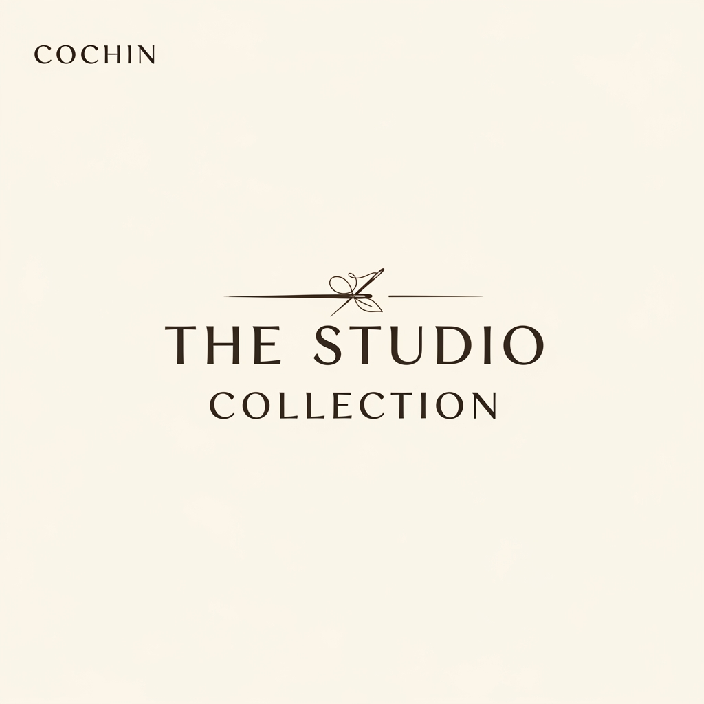AI Design for The Studio Collection creates a logo boutique shop Cochin font family