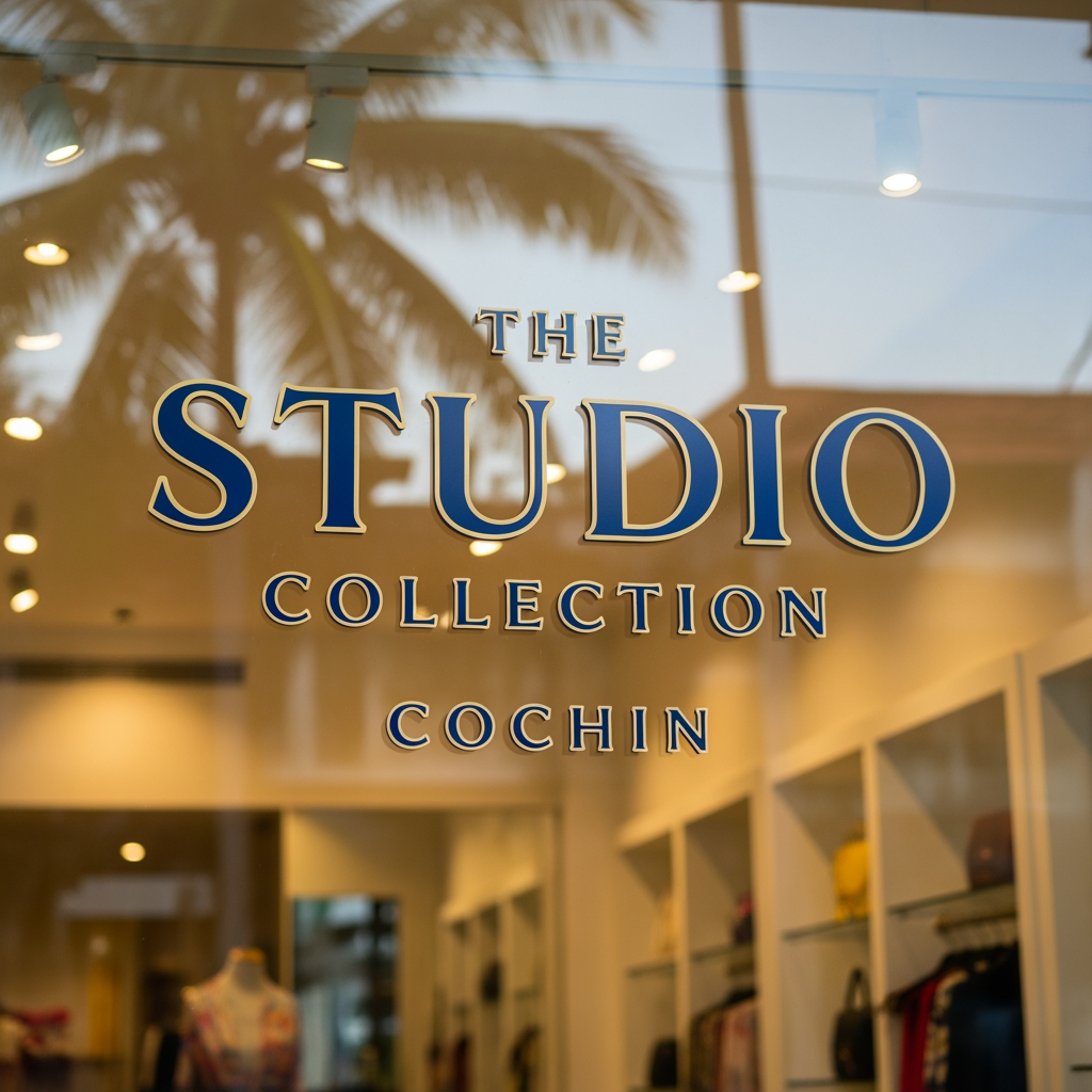AI Design for The Studio Collection creates a logo boutique shop Cochin font family