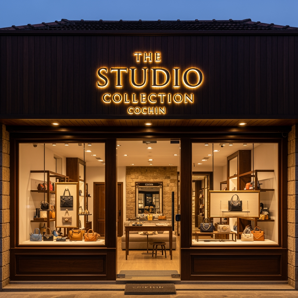 AI Design for The Studio Collection creates a logo boutique shop Cochin font family