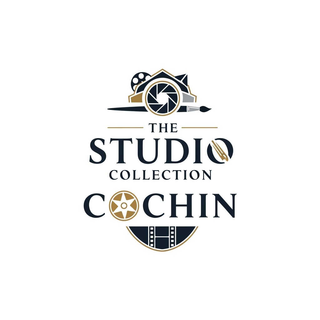 AI Design for The Studio Collection creates a logo boutique shop Cochin font family