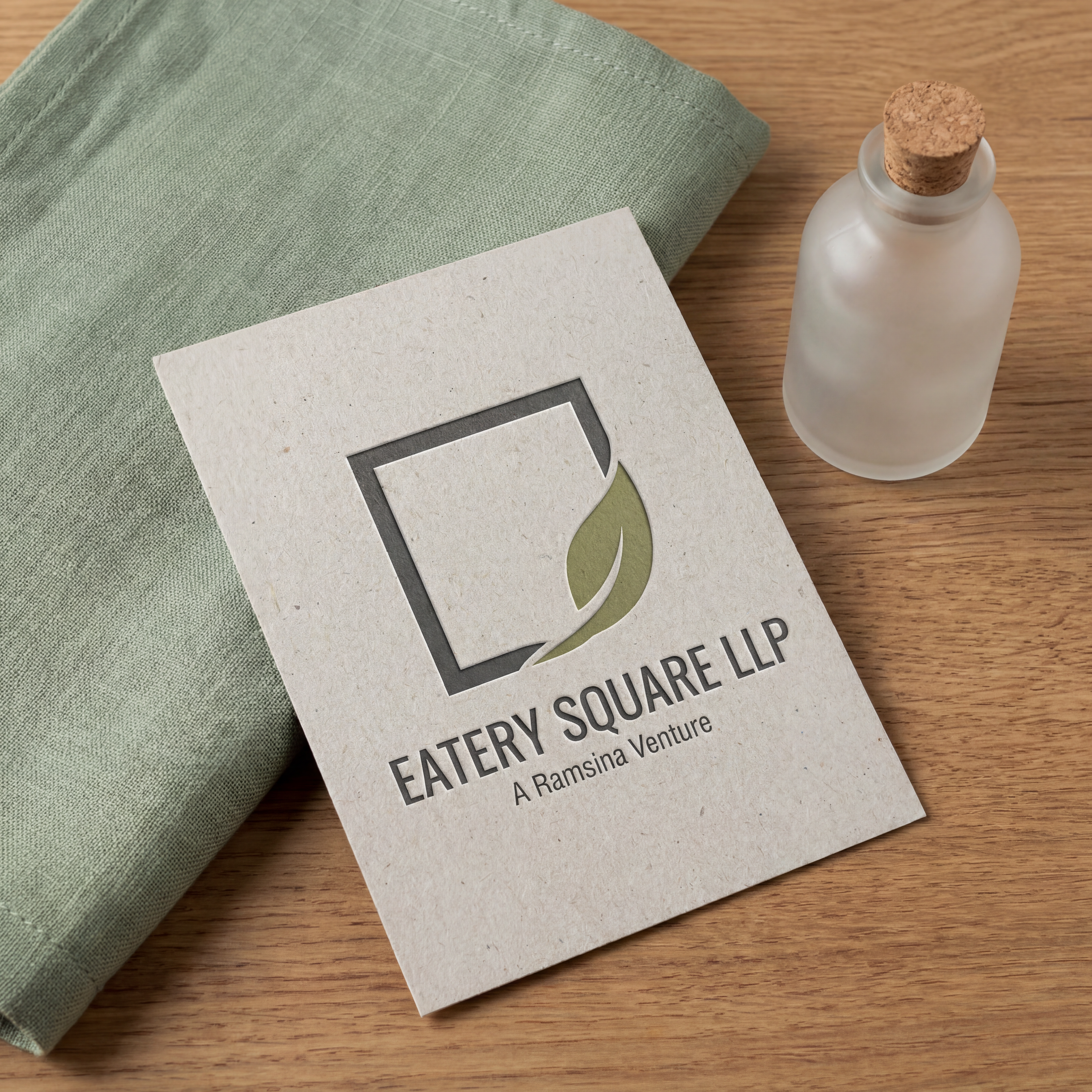 AI Design for we need a logo and brand identity for our new sister company, Eatery Square LLP.
Eatery Square LLP is a hospitality venture under Ramsina and will include hotels, food malls, spas and other hospitality experiences.
Requirement:
Minimal and sophisticated logo
Subtle incorporation/inspiration of leaf
Should be versatile for signage, print, digital, packaging, etc.