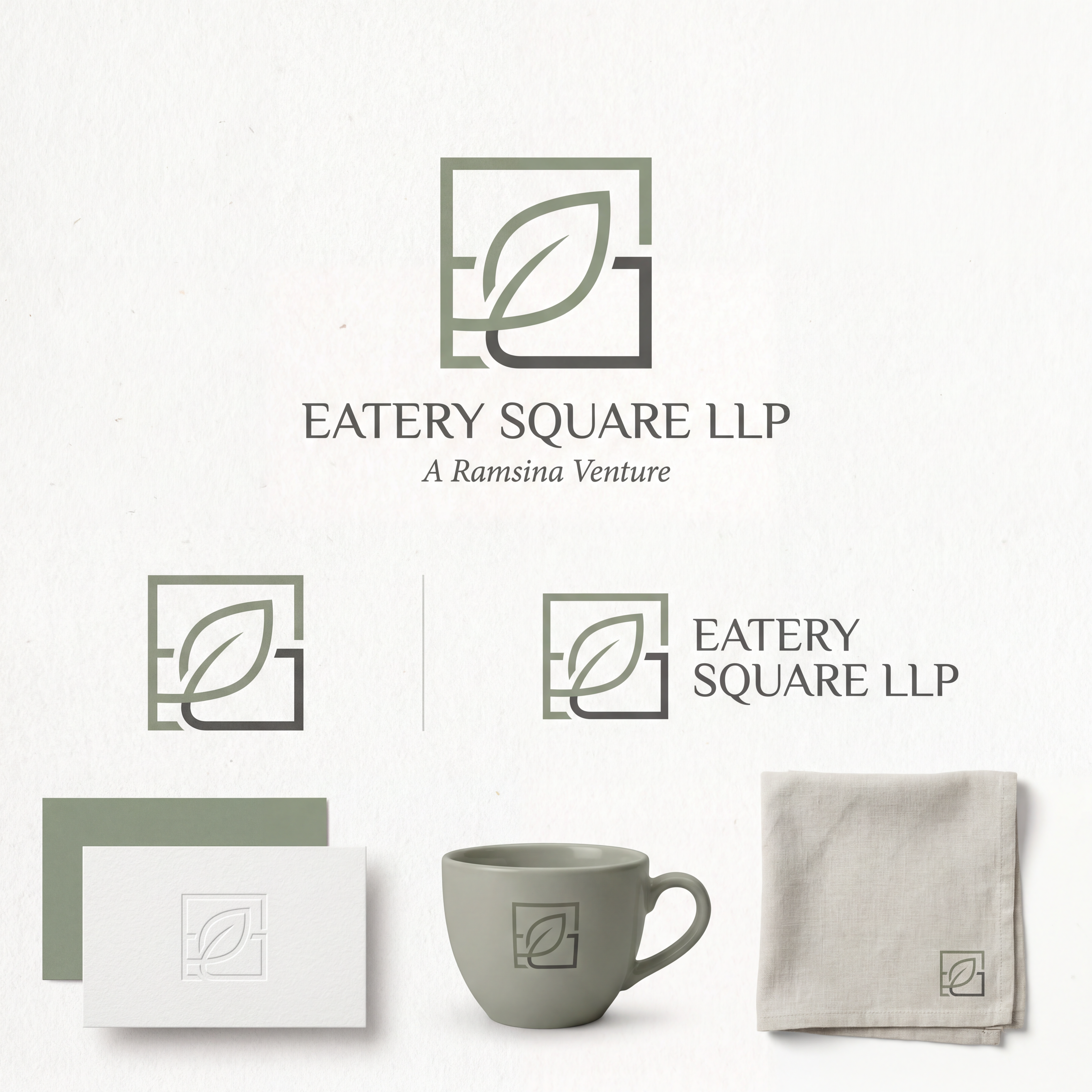AI Design for we need a logo and brand identity for our new sister company, Eatery Square LLP.
Eatery Square LLP is a hospitality venture under Ramsina and will include hotels, food malls, spas and other hospitality experiences.
Requirement:
VERY Minimal and sophisticated logo
Subtle incorporation/inspiration of leaf
Should be versatile