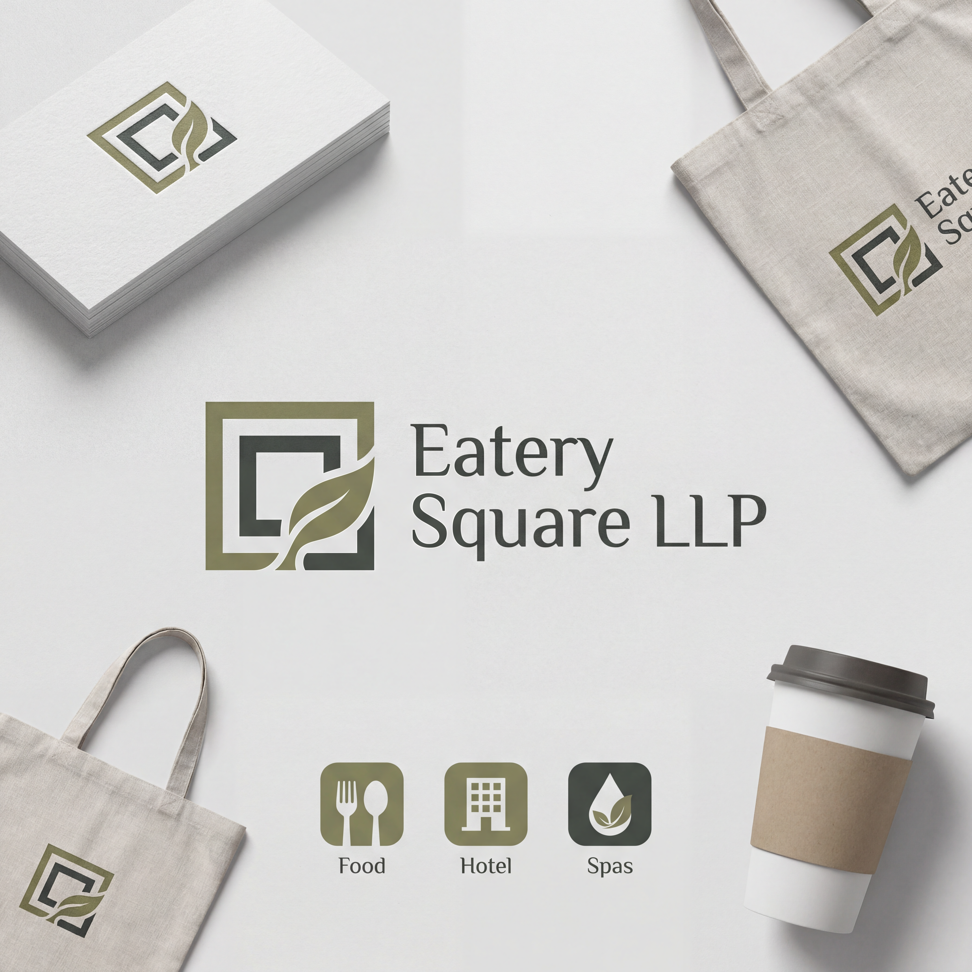 AI Design for we need a logo and brand identity for our new sister company, Eatery Square LLP.
Eatery Square LLP is a hospitality venture under Ramsina and will include hotels, food malls, spas and other hospitality experiences.
Requirement:
Minimal and sophisticated logo
Subtle incorporation/inspiration of leaf
Should be versatile