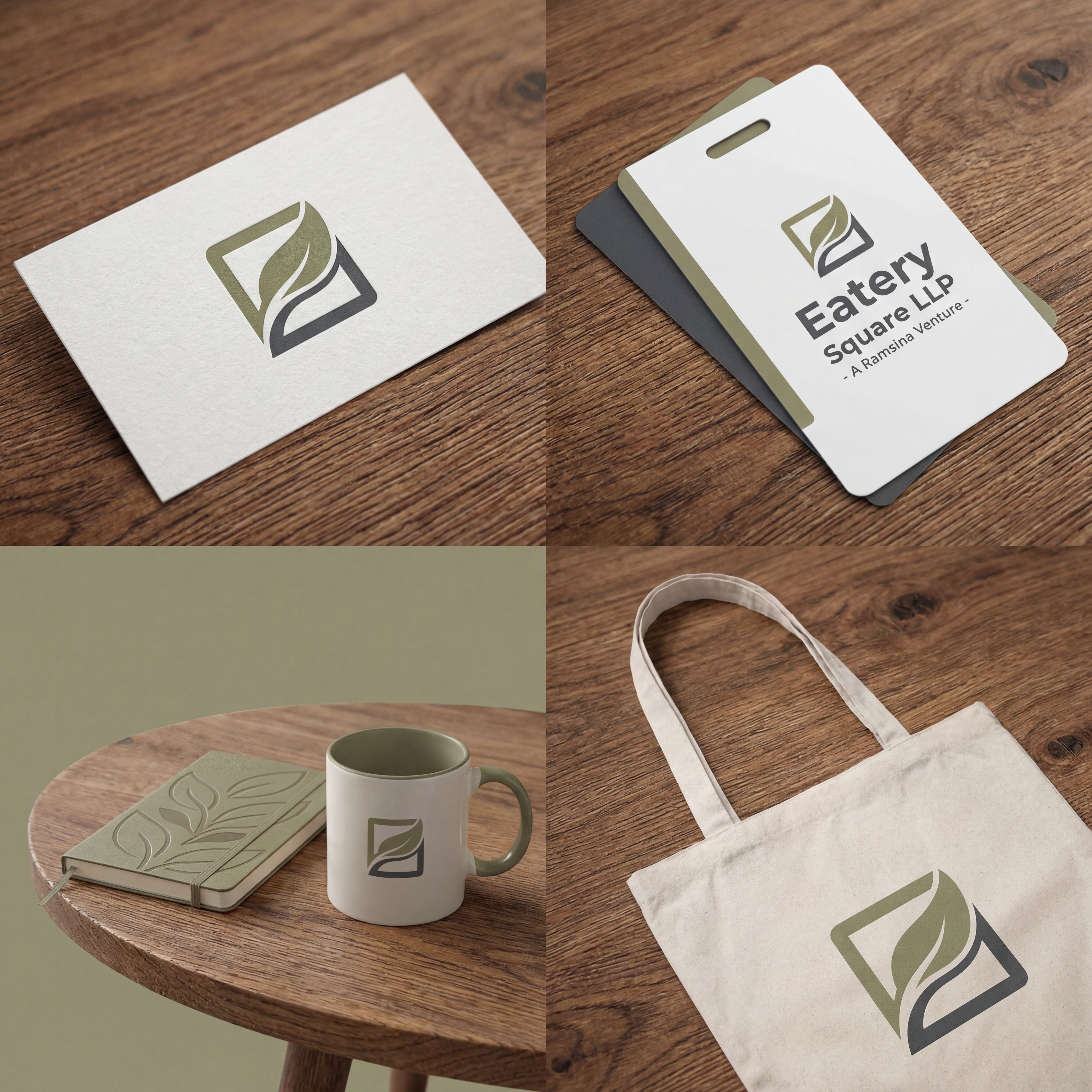 AI Design for we need a logo and brand identity for our new sister company, Eatery Square LLP.
Eatery Square LLP is a hospitality venture under Ramsina and will include hotels, food malls, spas and other hospitality experiences.
Requirement:
Minimal and sophisticated logo
Subtle incorporation/inspiration of leaf
Should be versatile