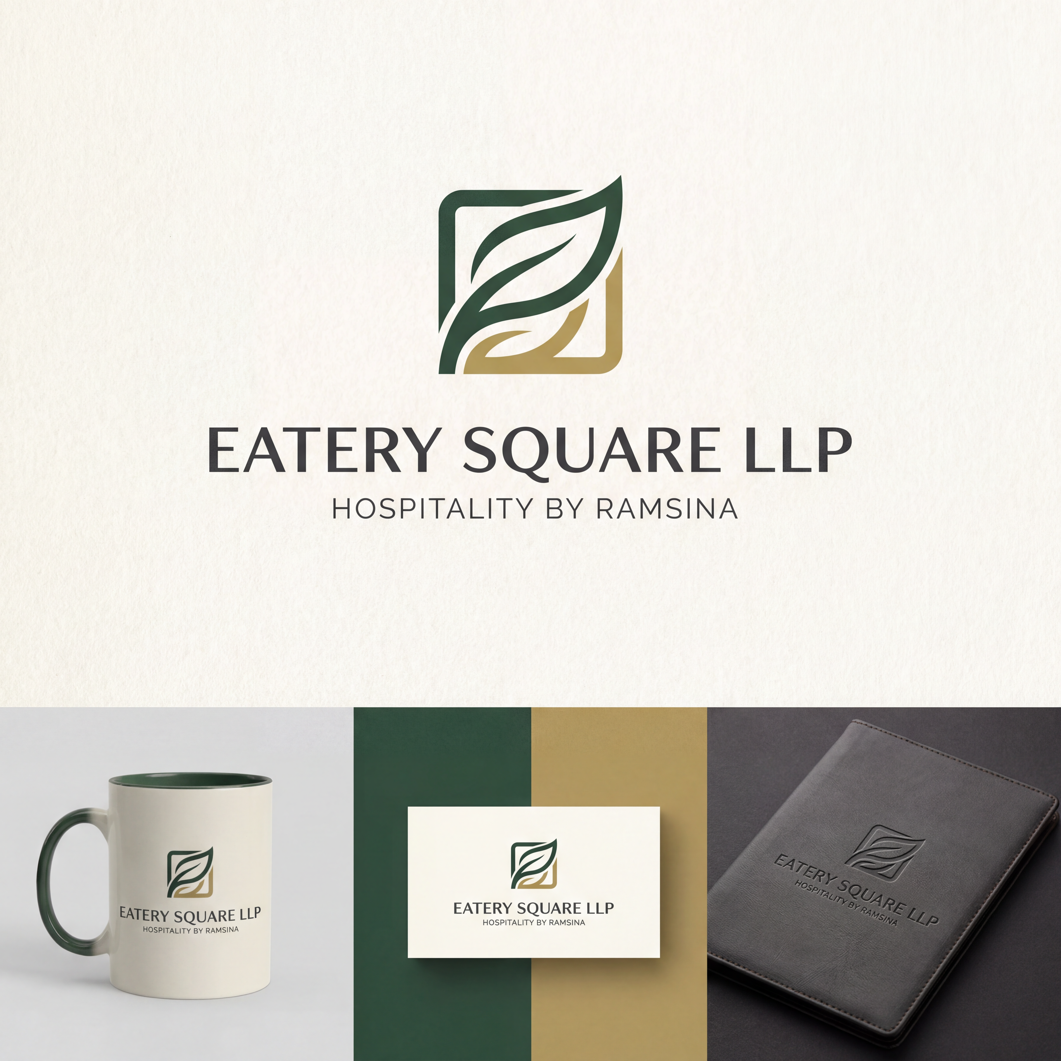 AI Design for we need a logo and brand identity for our new sister company, Eatery Square LLP.
Eatery Square LLP is a hospitality venture under Ramsina and will include hotels, food malls, spas and other hospitality experiences.
Requirement:
Minimal and sophisticated logo
Subtle incorporation/inspiration of leaf
Should be versatile