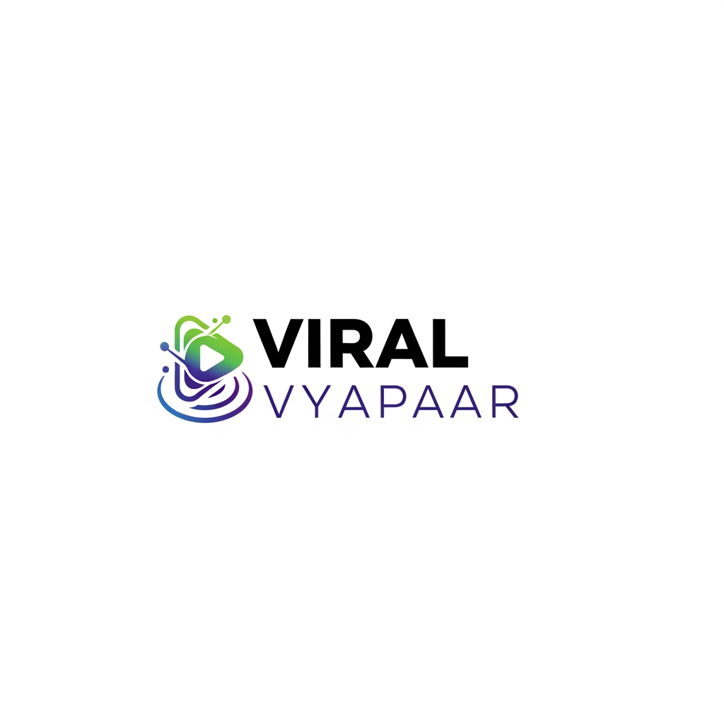 AI Design for make a UGC marketing reel agency logo the name of agency is viral vyapaar this is logo is look like simple and professional
