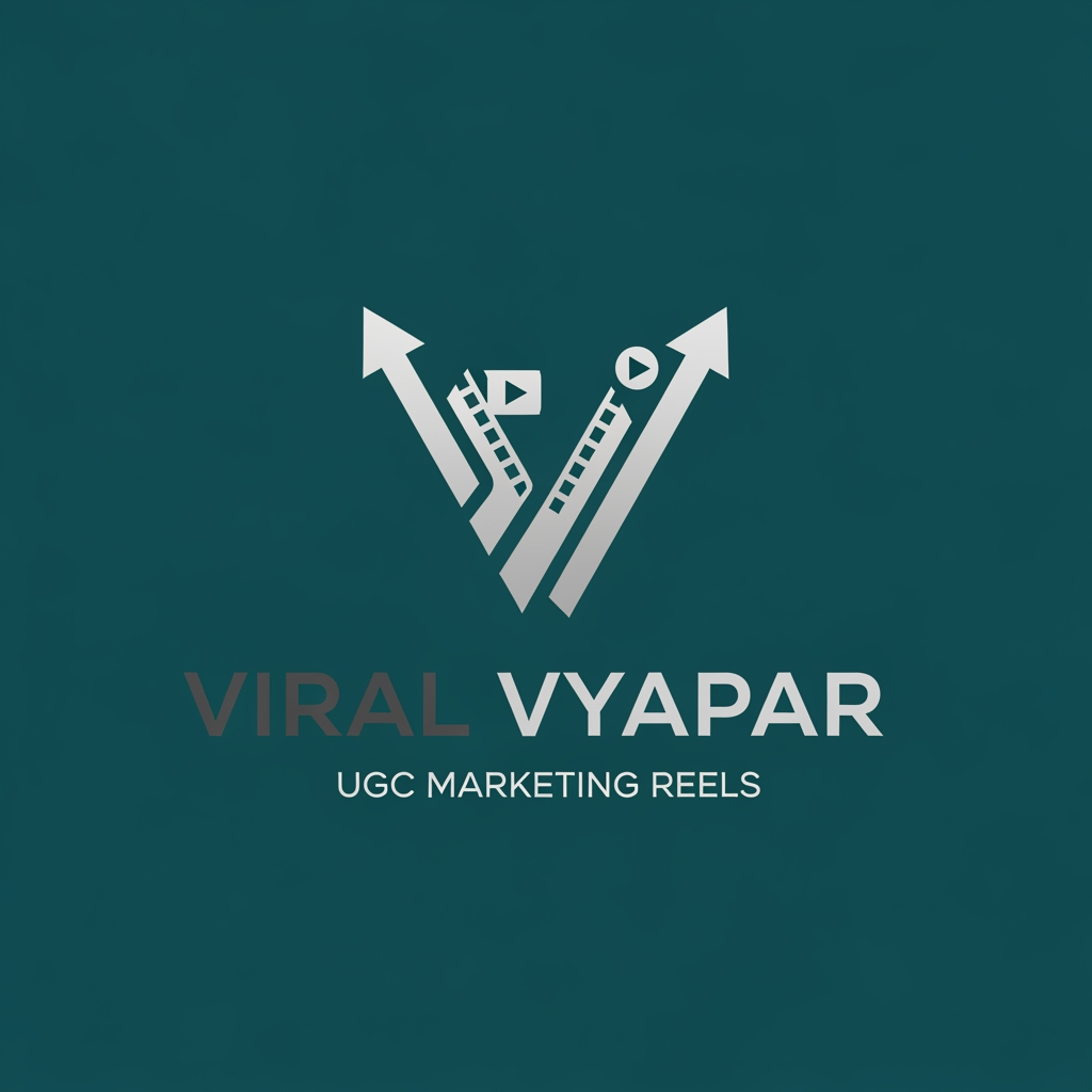 AI Design for make a UGC marketing reel agency logo the name of agency is viral vyapaar this is logo is look like simple and professional