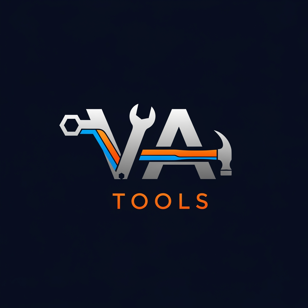 AI Design for i need a logo for VA Tools tools also should be in logo