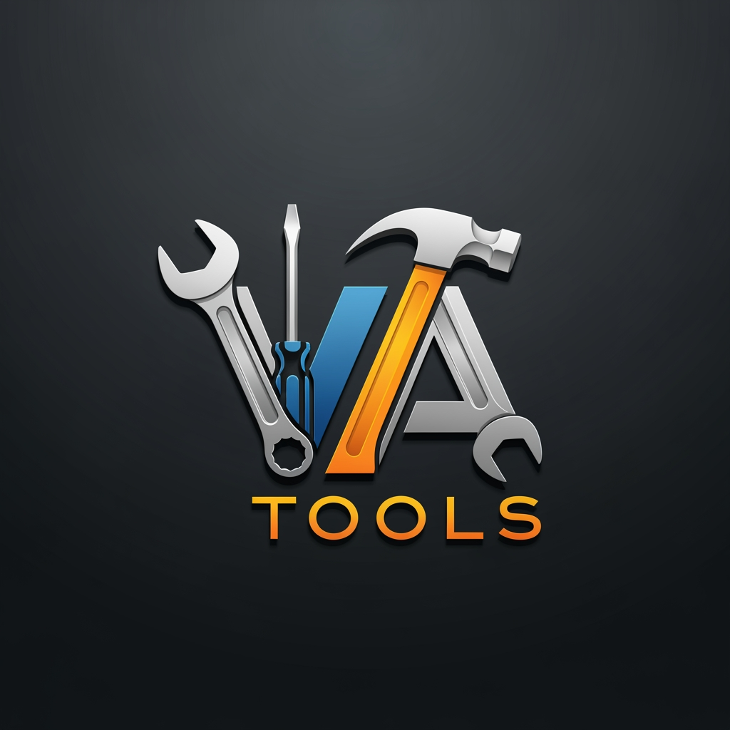 AI Design for i need a logo for VA Tools tools also should be in logo